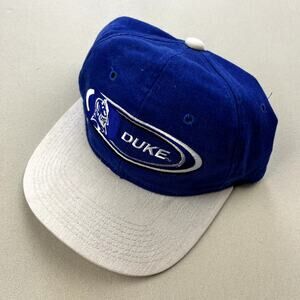 Vintage Duke University Hat Cap Snapback Blue Devils College NCAA Logo 80s